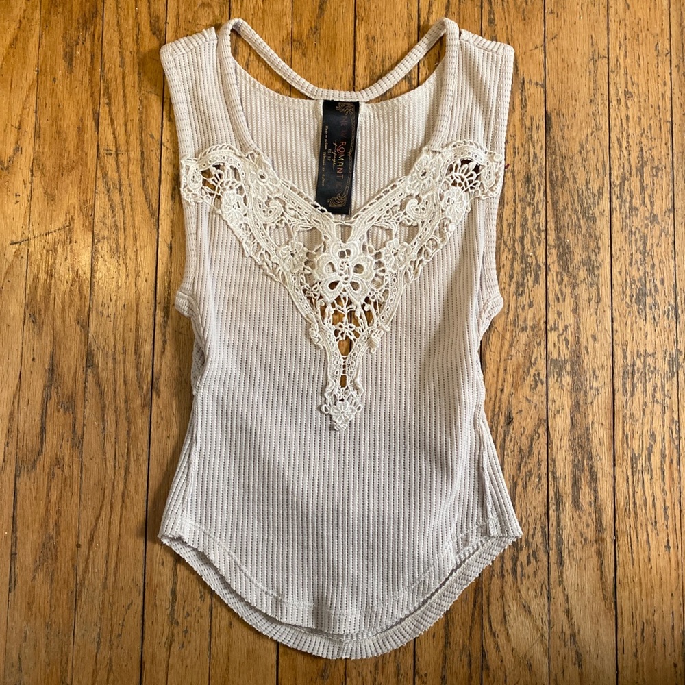 Free people layering lace tank